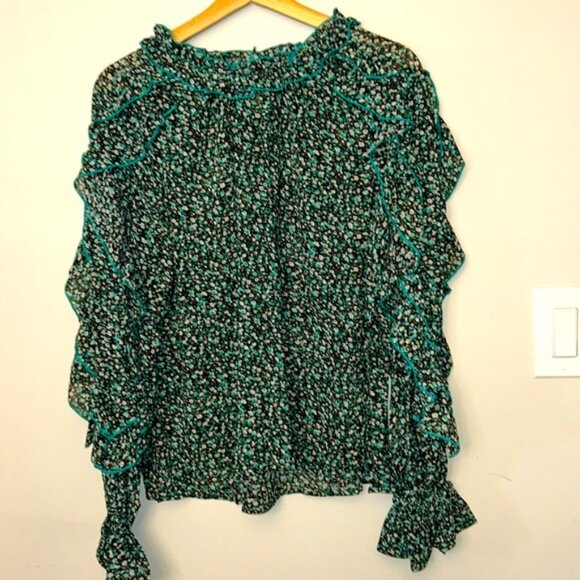 #11 - ANNA - FLORAL PRINTED CHIFFON BLOUSE - Picture 1 of 6